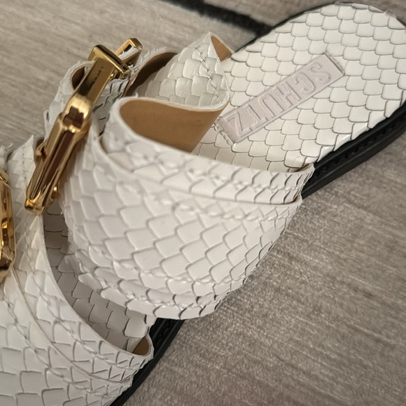 Snake-Pattern Slide Sandals - Picture 10 of 11